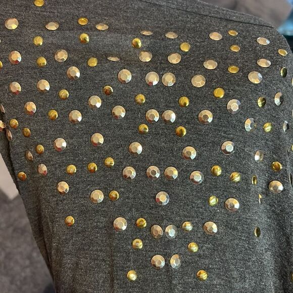 Plus size xxl grace elememts western boho grey gold silver stud bling - Picture 5 of 8